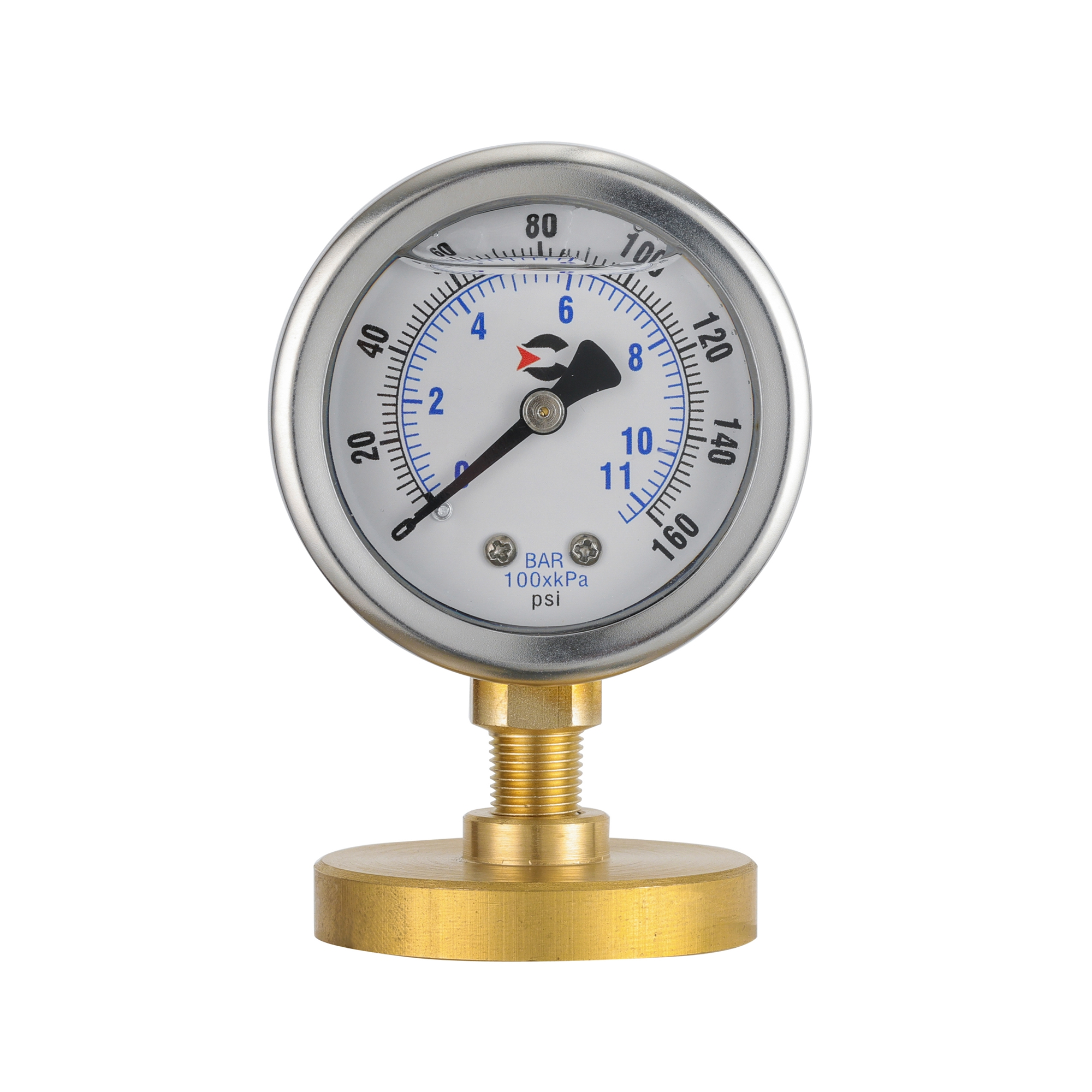 Y50 liquid filled shockproof low-pressure pressure gauge