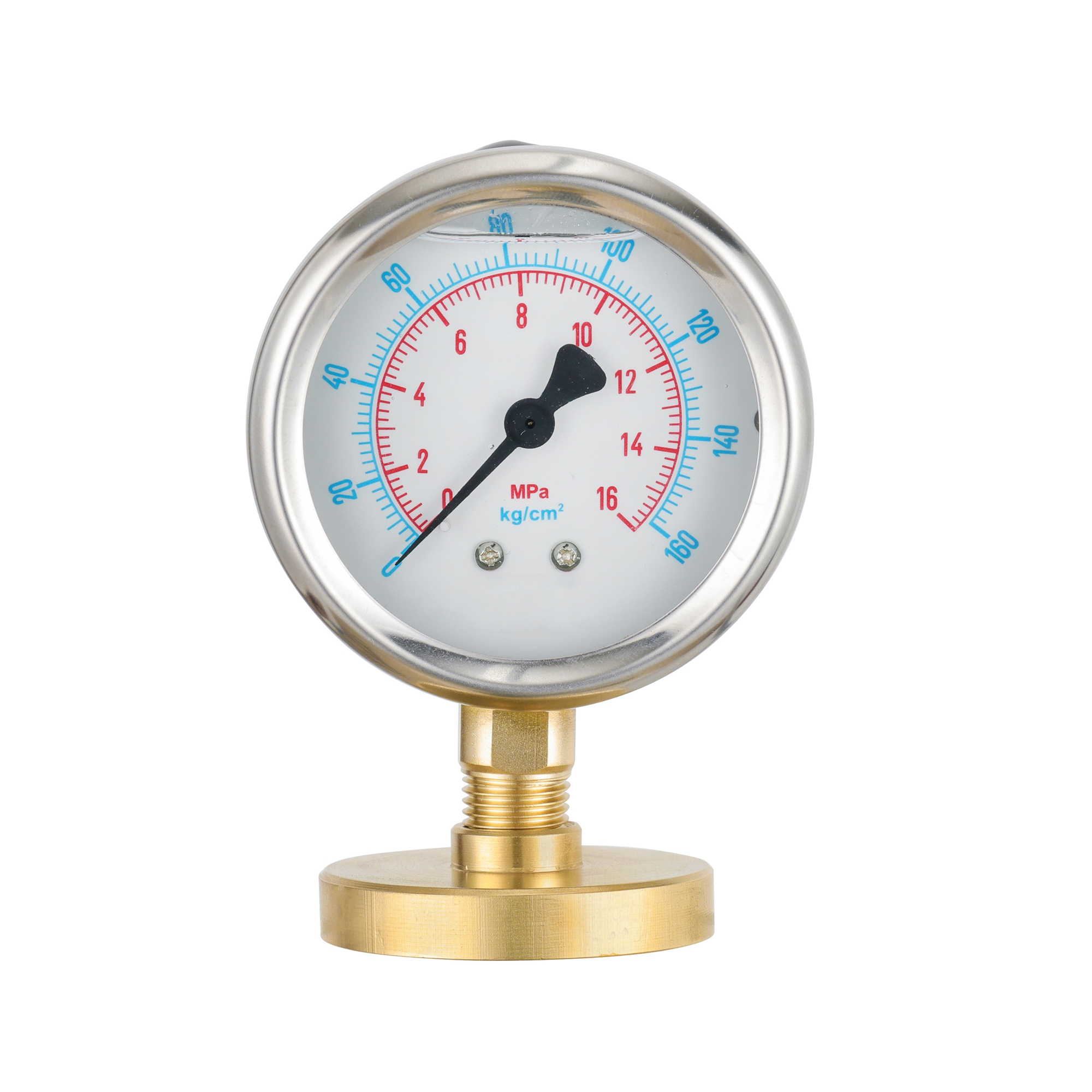 Y63 liquid filled shockproof low-pressure pressure gauge