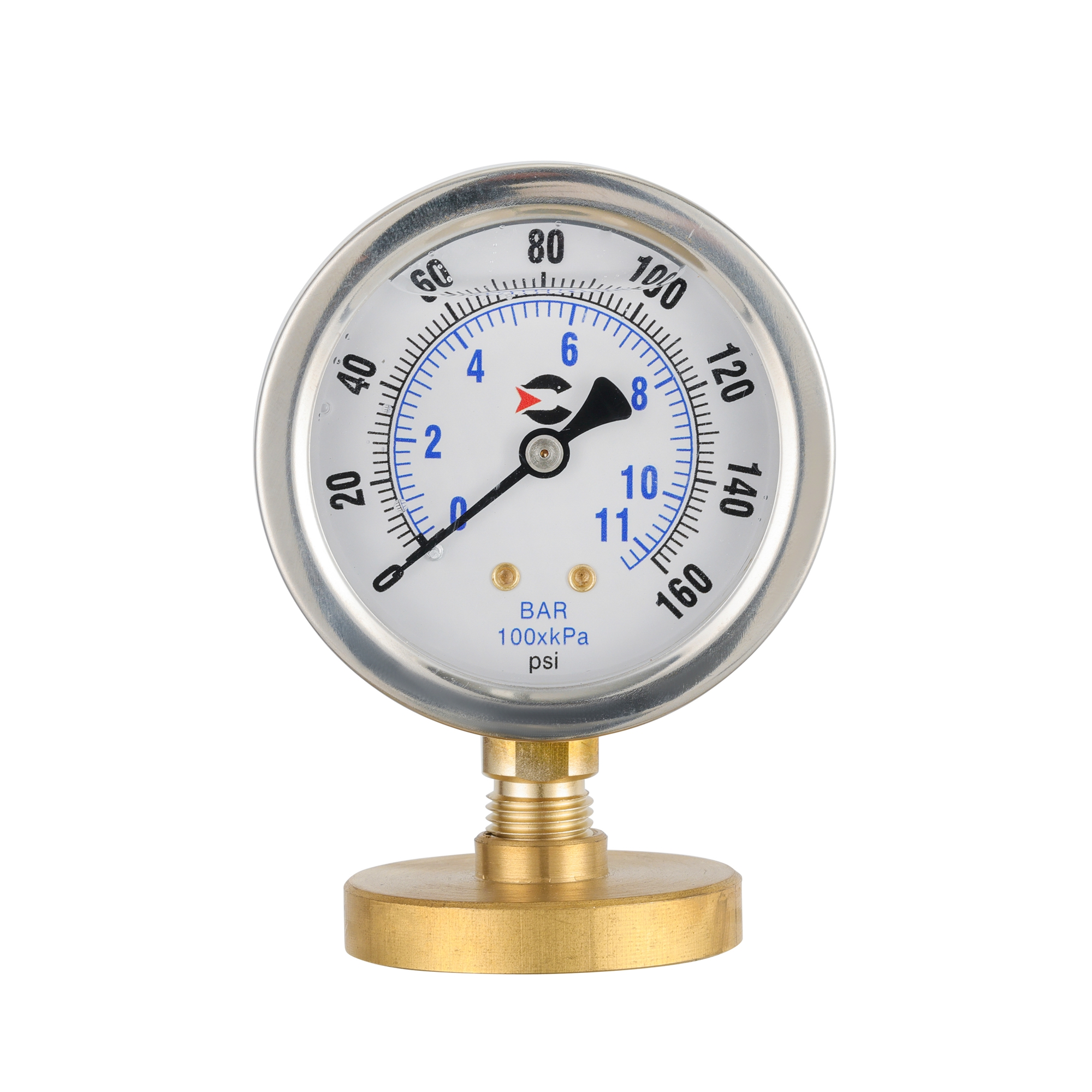 Y50 liquid filled shockproof low-pressure pressure gauge