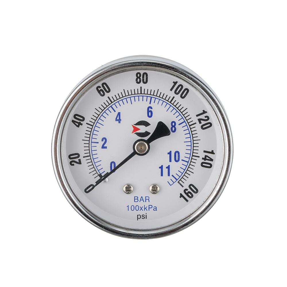 Y63 Iron Shell Chromium Plating Axial Pressure Gauge